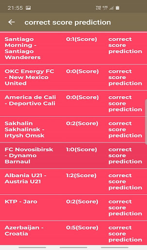 fixed matches correct score prediction