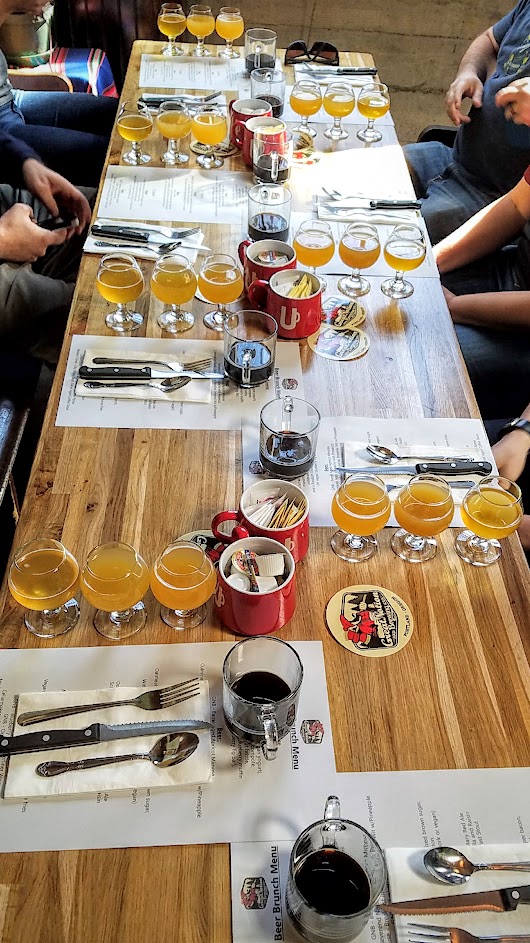 Beer for Breakfast at Great Notion Brewing on September 25, 2016 with 3 courses (omnivore or vegan) along with 12 beers with beers from GNB as well as guest breweries