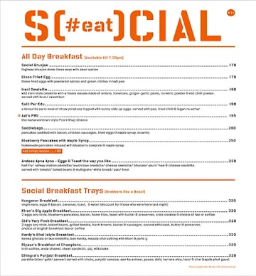 Powai Social menu 