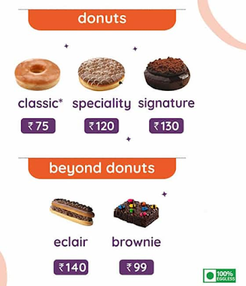 Mad Over Donuts menu 