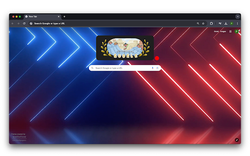 Blue & Red Neon Lines Preview 2