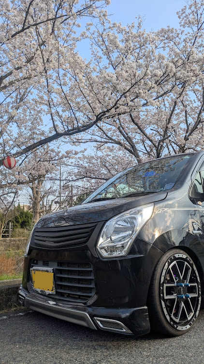 ワゴンRの桜シーズン開幕・ドライブ・サクラと愛車・桜と愛車・DILUSに関するカスタム事例の投稿画像4枚目