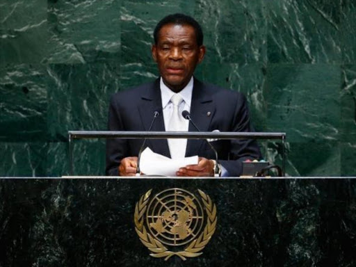 Teodoro Obiang Nguema Mbasogo, President of the Republic of Equatorial Guinea, addresses the 69th United Nations General Assembly at the UN headquarters in New York September 24, 2014. Photo/REUTERS