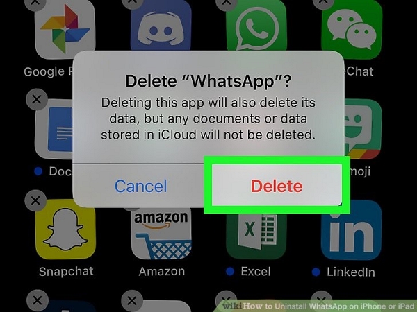 uninstall whatsapp