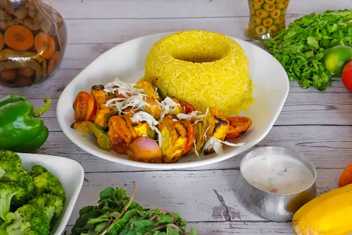 Saffron Rice And Paneer Tikka Combo