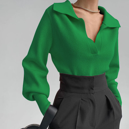Title 6, Paul Lapel Elegant Top Sweater