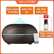 Máy Xông Tinh Dầu Khuếch Tán Phun Sương Tạo Ẩm Bí Ngô Ima Tặng Kèm Điều Khiển Dùng Phòng Ngủ Đèn Led 7 Màu