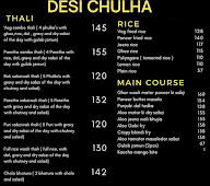 Desi Chulha menu 1