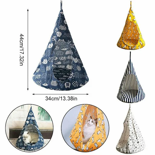 Washable Removable Hanging Cat Hammock Pet Tent Cat House Bed Kitten Nest