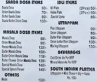 KPH South Indian Corner menu 2