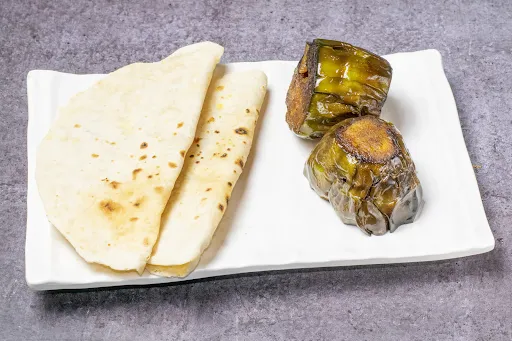 Roti With Begun Bhaja