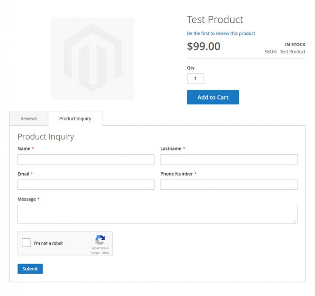 contact form magento 2