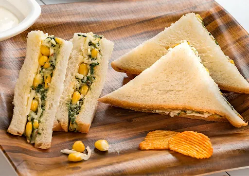 Corn And Spinach Sandwich Grilled