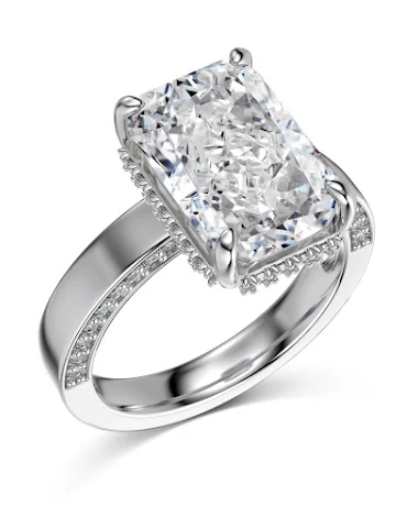 S925 Sterling Silber Ring, rechteck - 3