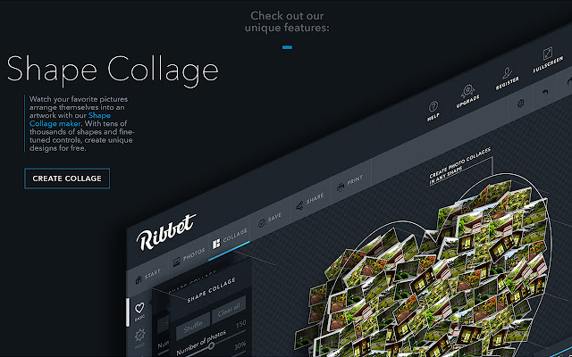 Ribbet Shape Collage chrome extension