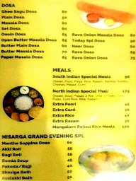 Nisarga Grand, YMCA menu 3