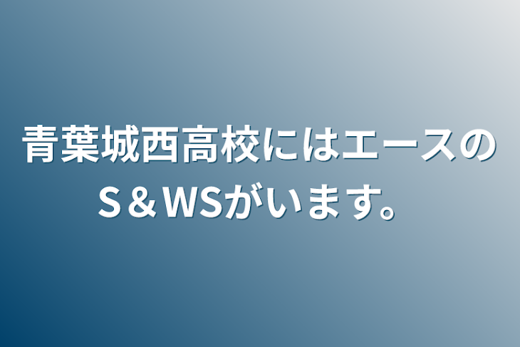 「青葉城西高校にはエースのS＆WSがいます。」のメインビジュアル