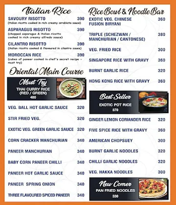 Mumbai Canteen menu 