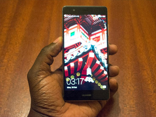 The Huawei P9 flagship which boasts a dual camera system developed in partnership with camera maker Leica. EUGENE OKUMU