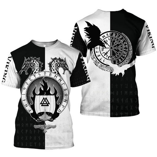 Title 5, Viking Symbol Printed T-Shirt Short-Sleeved T-S...