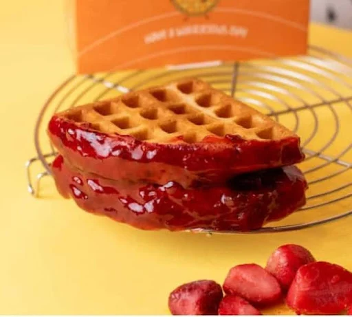 Strawberry Cream Cheese Waffle Sandwich