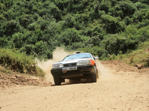 Graham Shaw powers his Ford Sierra during a past Chloride Exide Hill-Climb in Naivasha / FILE