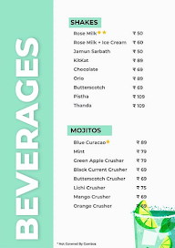 Cure For Cravings menu 1