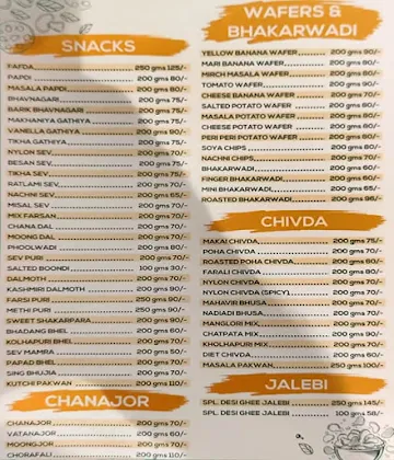 Mahavir Sweets And Farsan, Rajshree Plaza menu 