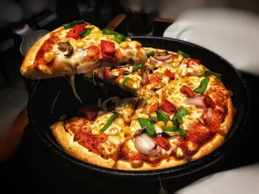 Veg Loaded Double Cheese Pizza---(exclusive Offer Coke At @1 Only Medium And Large Pizza)