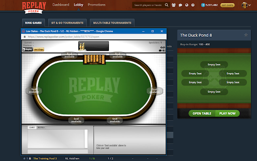 Replay Poker Flash Support chrome extension