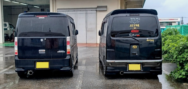 アトレーワゴンの低そうで低くない少し低い車・友達と車いじり笑・ホイール塗装DIYに関するカスタム事例の投稿画像5枚目