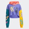 love uniteds crop hoodie purple / multicolor w