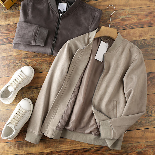 Title 3, Mens Suede Autumn Solid Color Casual Baseball ...