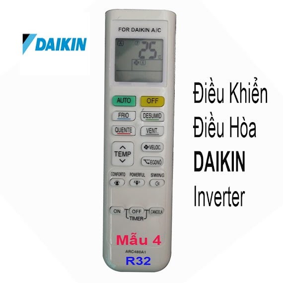 Điêu Khiên Điều Hòa Daikin Inverter 2 Chiều Dài R32 Ftkq