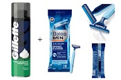 Bọt Cạo Râu Gillette Lemon 300Ml + Dao Cạo Râu Balea Men 10 Cây