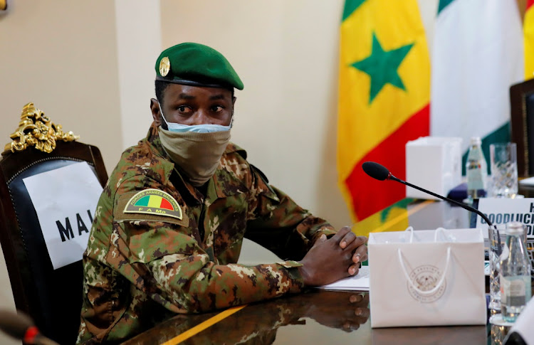 Colonel Assimi Goita, leader of Malia's military junta, at a meeting of the Economic Community of West African States in Accra, Ghana on September 15 2020. Mali hopes that sanctions will soon be lifted as the country inaugurates a new interim president on Friday.