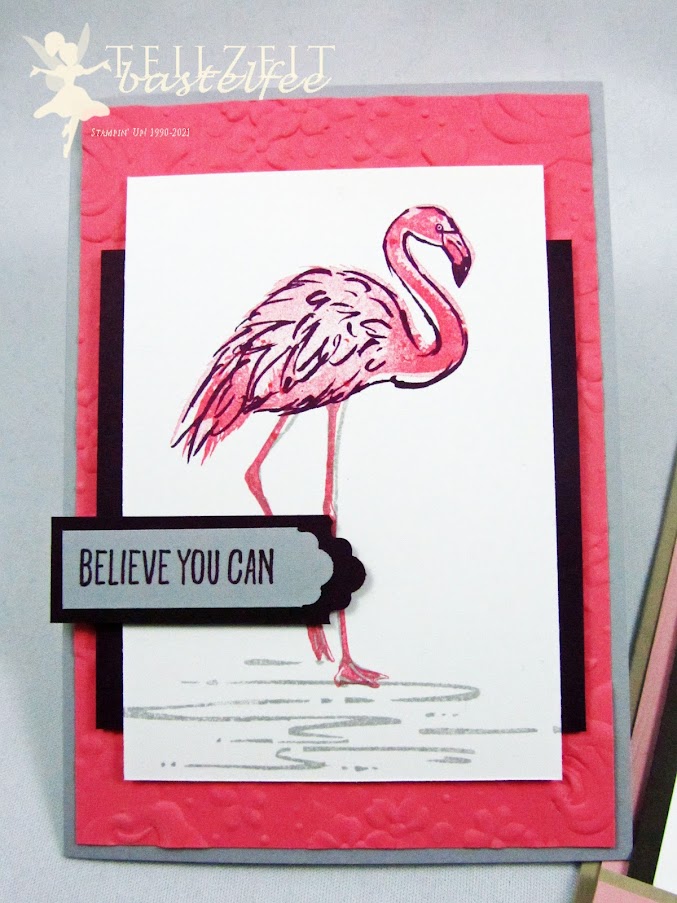 Stampin' UP! - Inkspire_me, Sketch Challenge, Flamingo, Seaside View, Do the Impossible, Relax