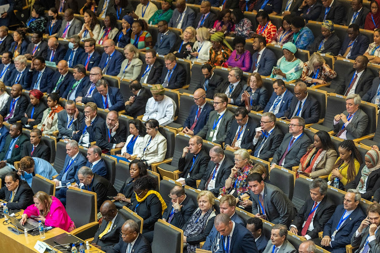 The opening ceremony of African Heads of States and Government at the AU headquarters in Addis Ababa, Ethiopia on February 17, 2024.