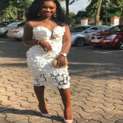 9ja Lace Short Gown Styles.