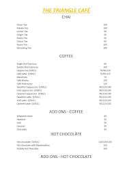 The Triangle Cafe menu 4