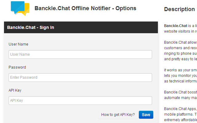 Banckle.Chat Offline Notifier Preview image 3