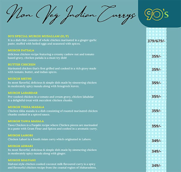 90's Rectitude Family Restaurant And Lounge Bar menu 