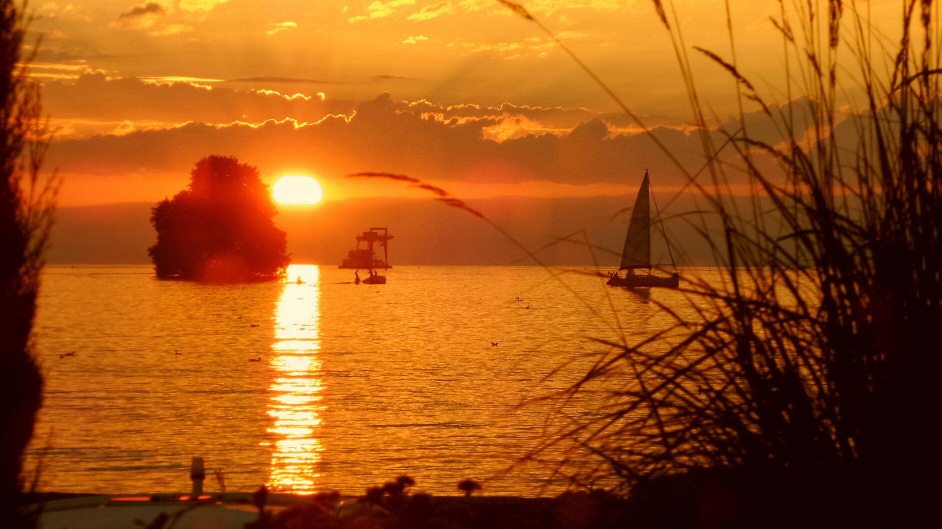 Tramonto a Montreux, lago di Ginevra. di Davide Alba Albanese