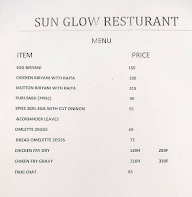 Sun Glow menu 1