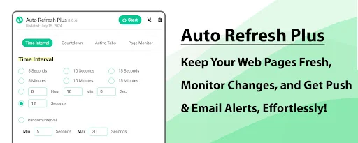 Auto Refresh Plus | Page Monitor marquee promo image