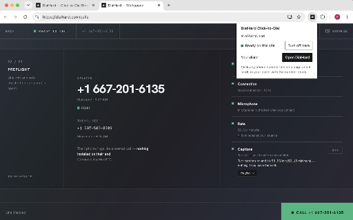 DialHard Click-to-Dial screenshot 2