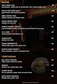 Big Bull Lounge menu 2