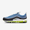 air max 97 atlantic blue heather / metallic silver / black / voltage yellow