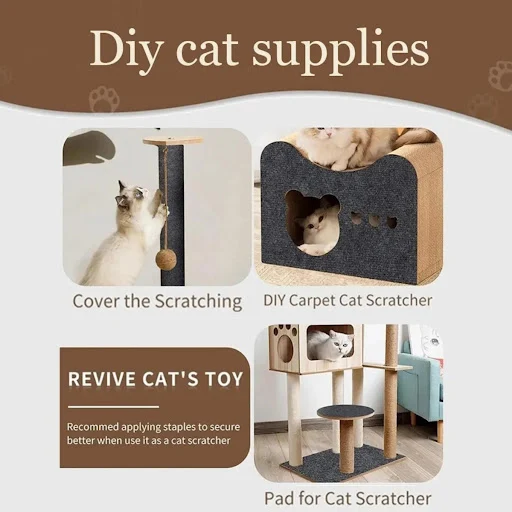 Cat Crawling Mat Protection Sofa Anti Cat Scratch Trimmable Self-adhesive Carpet cat scratching post Cats Scratch Board 
