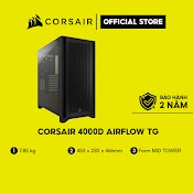 Vỏ Máy Tính Corsair 4000D Airflow Tg Black Cc - 9011200 - Ww Hàng Chính Hãng